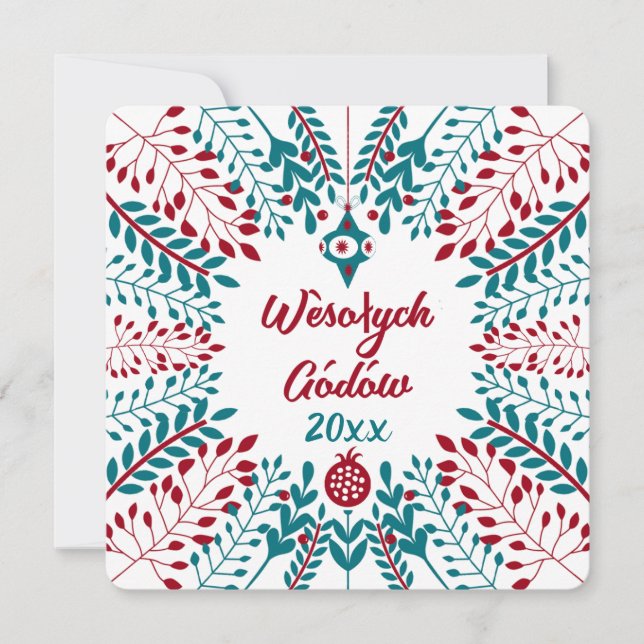 Cartes Pour Fêtes Annuelles Joyeux Noël, Kaszubi Kashubian Merry Christmas (Devant)