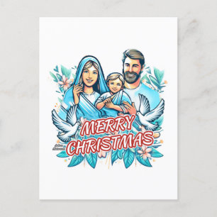 Cartes Pour Fêtes Annuelles Joyeux Noël - La Sainte Famille - Nativité