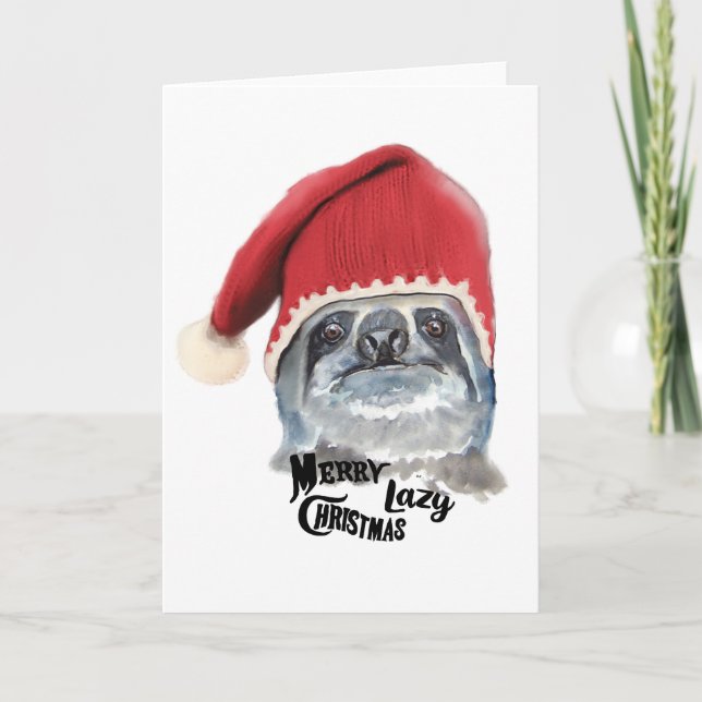 Cartes Pour Fêtes Annuelles Joyeux Noël Lazy (Devant)