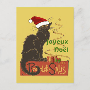 Cartes Pour Fêtes Annuelles Joyeux Noel Le Chat Noir Parodie de Noël 
