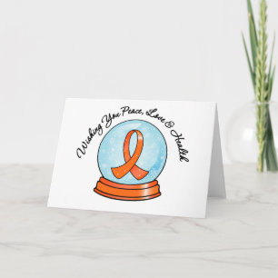 Cartes Pour Fêtes Annuelles Joyeux Noël Leukemia Ribbon Snowglobe