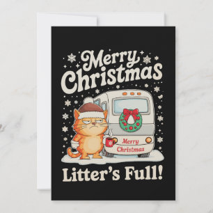 Cartes Pour Fêtes Annuelles Joyeux Noël Litière Chaton Plein Noël Fêtes