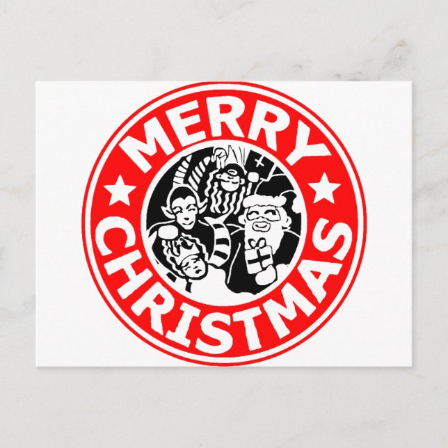Cartes Pour Fêtes Annuelles Joyeux Noël Logo Krampus (Devant)