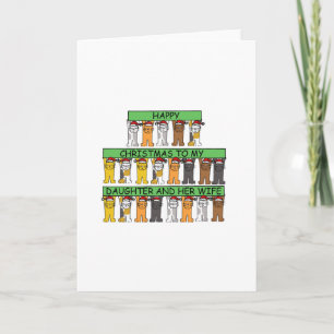 Cartes Pour Fêtes Annuelles Joyeux Noël Ma fille et sa femme.