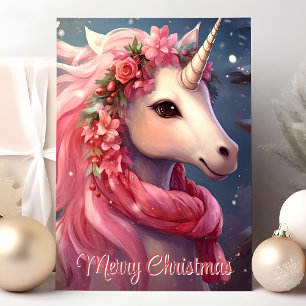 Cartes Pour Fêtes Annuelles Joyeux Noël Magique licorne