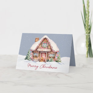 Cartes Pour Fêtes Annuelles Joyeux Noël Maison en pain d'épices