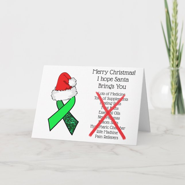 Cartes Pour Fêtes Annuelles Joyeux Noël Maladie Lyme Cure (Devant)