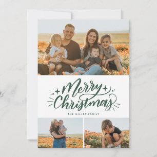 Cartes Pour Fêtes Annuelles Joyeux Noël manuscrit 3 photo Collage