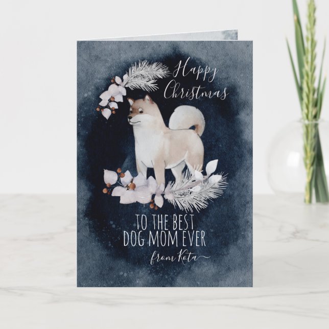 Cartes Pour Fêtes Annuelles Joyeux Noël Meilleur Chien Maman Animal de compagn (Devant)