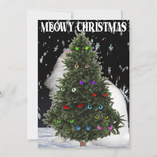 Cartes Pour Fêtes Annuelles Joyeux Noël miaou