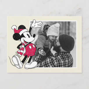 Cartes Pour Fêtes Annuelles Joyeux Noël   Mickey Mouse Santa Claus Vintage
