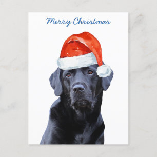 Cartes Pour Fêtes Annuelles Joyeux Noël mignon Père Noël Chien Labrador