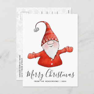 Cartes Pour Fêtes Annuelles Joyeux Noël mignonne Gnome Moderne