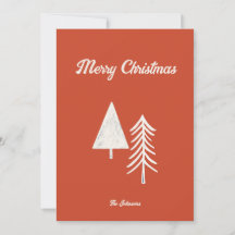 Joyeux Noël Minimal Arbre de Noël Rouge