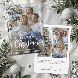 Cartes Pour Fêtes Annuelles Joyeux Noël Minimal Élégant Photo