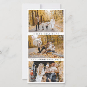 Cartes Pour Fêtes Annuelles Joyeux Noël minimaliste 3 Photos Moderne