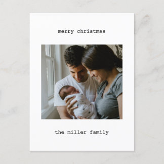 Cartes Pour Fêtes Annuelles Joyeux Noël minimaliste avec photo