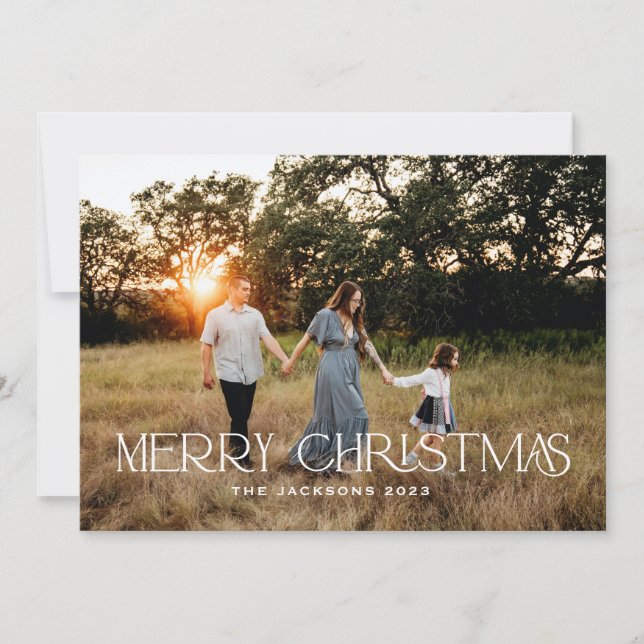 Cartes Pour Fêtes Annuelles Joyeux Noël moderne (Devant)