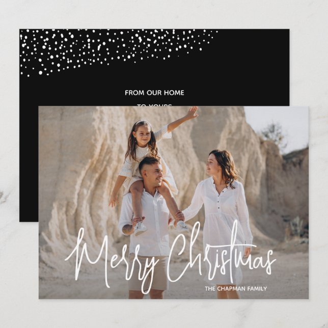 Cartes Pour Fêtes Annuelles Joyeux Noël moderne 1 photo (Devant / Derrière)