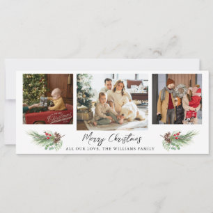 Cartes Pour Fêtes Annuelles Joyeux Noël moderne 3 Collage photo