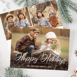 Cartes Pour Fêtes Annuelles Joyeux Noël moderne 3 PHOTO Salutation