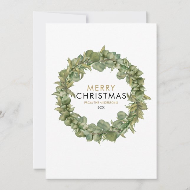 Cartes Pour Fêtes Annuelles Joyeux Noël moderne Joyeux jardin (Devant)