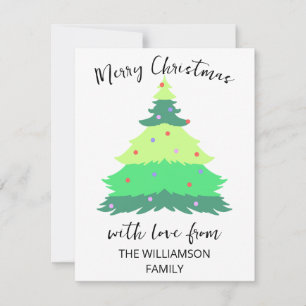 Cartes Pour Fêtes Annuelles Joyeux Noël moderne Nom de famille