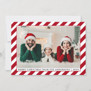 Cartes Pour Fêtes Annuelles Joyeux Noël moderne Photo Rouge