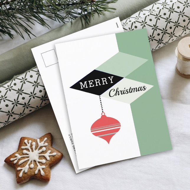 Cartes Pour Fêtes Annuelles Joyeux Noël moderne rétro du milieu du siècle (Créateur téléchargé)