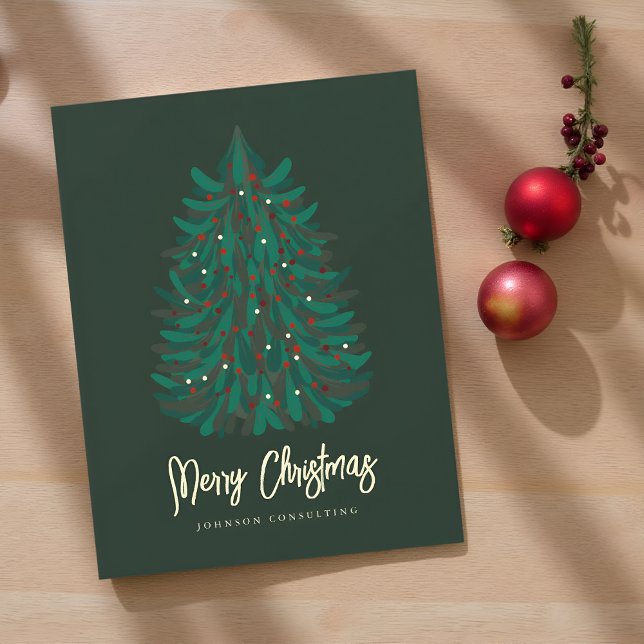 Cartes Pour Fêtes Annuelles Joyeux Noël moderne Simple Arbre de Noël (Créateur téléchargé)