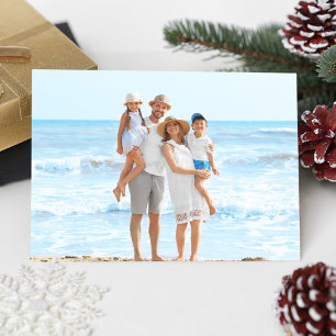 Cartes Pour Fêtes Annuelles Joyeux Noël Moderne Simple Bleu Dollar