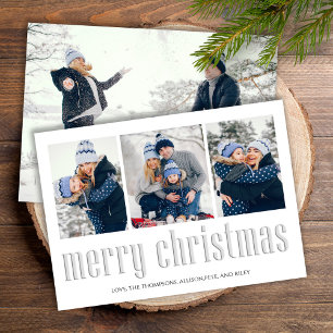 Cartes Pour Fêtes Annuelles Joyeux Noël Moderne Simple Mistletoe 4 Photo