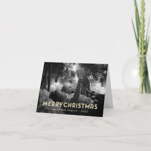 Cartes Pour Fêtes Annuelles Joyeux Noël moderne Typographie simple