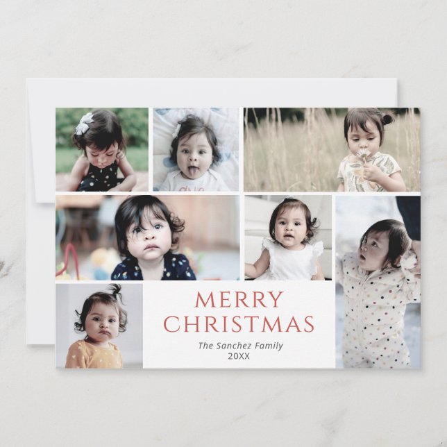 Cartes Pour Fêtes Annuelles Joyeux Noël Multi Photo (Devant)