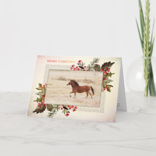 Cartes Pour Fêtes Annuelles Joyeux Noël Mustang (Devant)
