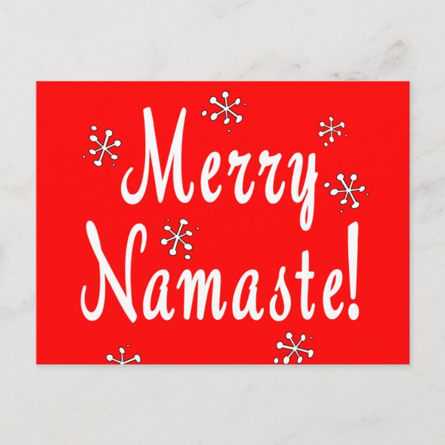 Cartes Pour Fêtes Annuelles Joyeux Noël Namaste Cadeaux (Devant)