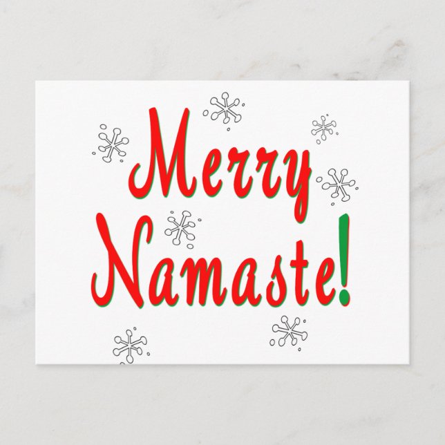 Cartes Pour Fêtes Annuelles Joyeux Noël Namaste Cadeaux (Devant)