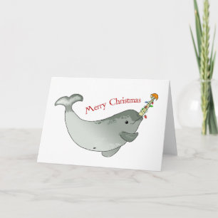 Cartes Pour Fêtes Annuelles Joyeux Noël Narwhal