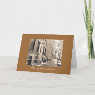 Cartes Pour Fêtes Annuelles Joyeux Noël - neige d'hiver de New York City