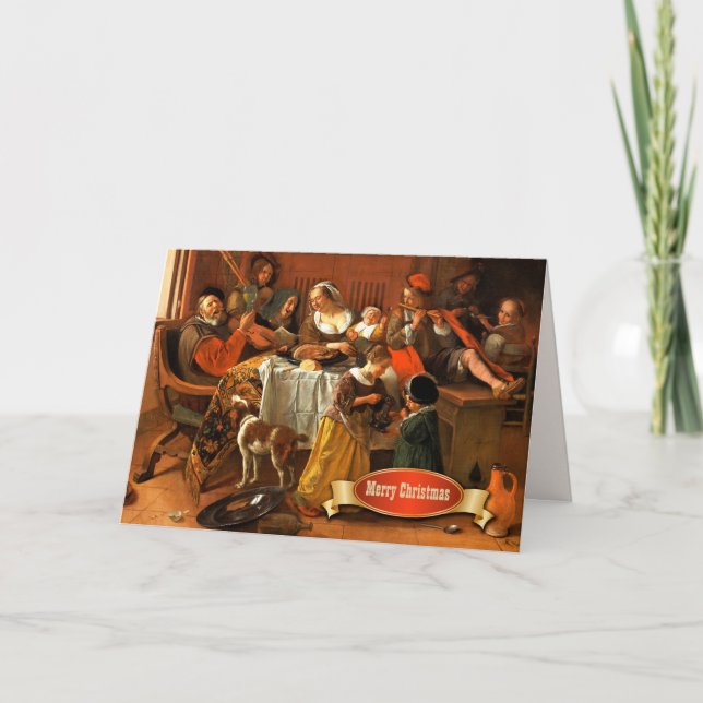 Cartes Pour Fêtes Annuelles Joyeux Noël. Noël des beaux-arts (Devant)