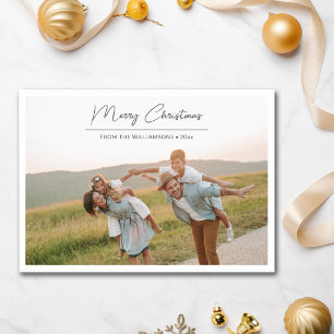 Cartes Pour Fêtes Annuelles Joyeux Noël noir Script superposition de la fronti