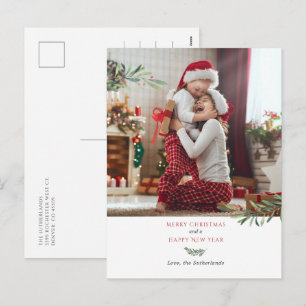 Cartes Pour Fêtes Annuelles Joyeux Noël Nouvel An Berries Photo de famille