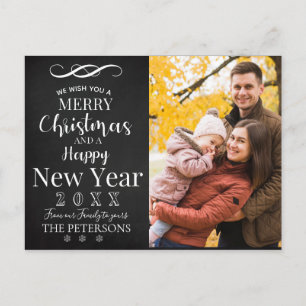 Cartes Pour Fêtes Annuelles Joyeux Noël Nouvel An Jote Typographie Photo