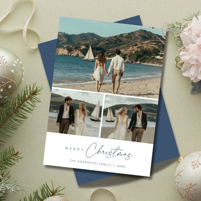 Cartes Pour Fêtes Annuelles Joyeux Noël Nouvel An Maritime Photo Nautique (Créateur téléchargé)