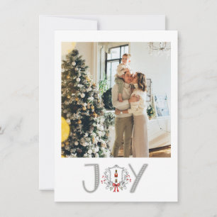 Cartes Pour Fêtes Annuelles Joyeux Noël Nutcracker Joie Photo Holiday