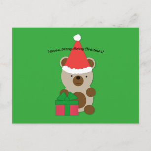 Cartes Pour Fêtes Annuelles Joyeux Noël ourson