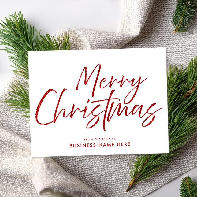 Cartes Pour Fêtes Annuelles Joyeux Noël Parties scintillant rouge Moderne (Créateur téléchargé)