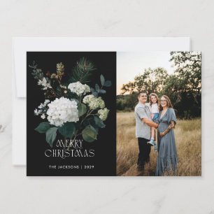 Cartes Pour Fêtes Annuelles Joyeux Noël Peinture Hydrangea Conception de vacan