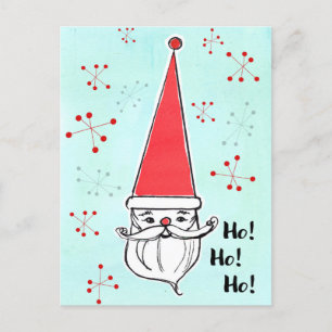 Cartes Pour Fêtes Annuelles Joyeux Noël Père Noël Ho Ho Ho Flocons de neige