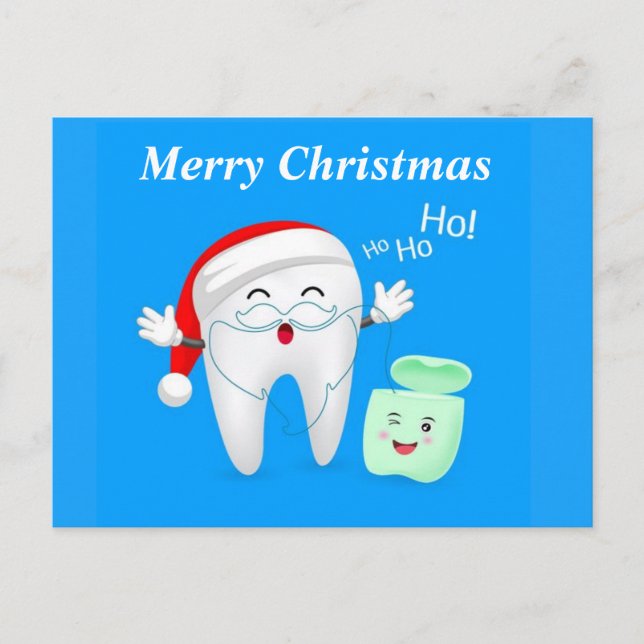 Cartes Pour Fêtes Annuelles Joyeux Noël Père Noël Tooth (Devant)
